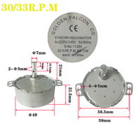 Moteur synchrone monophasé DL 49TY 4W 110-120V 30/33RPM CCW 50/60HZ Moteur oscillant