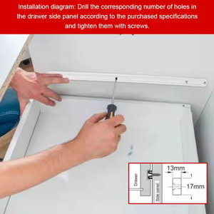 <strong>Plastic</strong> <strong>Drawer</strong> <strong>Runners</strong> with Screws - Durable <strong>Drawer</strong> Track Guides for Smooth Sliding - Product Image 6