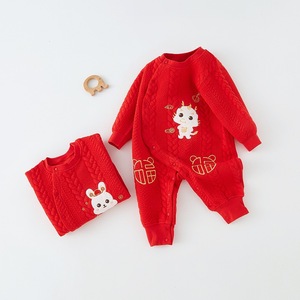 Combinaison matelassée unisexe IDBABY pour bébé nouveau-né, fermeture à boutons, motif dessin animé, 100% coton, chaude, pour l'automne, l'hiver et le <span class=keywords><strong>Nouvel</strong></span> <span class=keywords><strong>An</strong></span> - Product Image 3