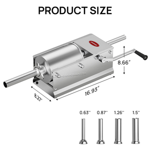 Machine à farcir les saucisses en acier inoxydable horizontale, machine de transformation de la viande, vente en gros directe d'usine, remplisseur de saucisses - Product Image 4