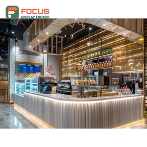 Exhibidor de Café Profesional de Múltiples Niveles, Estante de Exhibición de Tazas para Minoristas, Exhibidor de Productos con Respaldo de Listones de Madera - Product Image 3