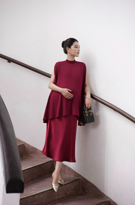 Women <b>Elastic</b> Waistband Trumpet Mermaid Satin Silk Blend Woven Casual Midi <b>Skirt</b>-All Seasons Wholesale - Product Image 5