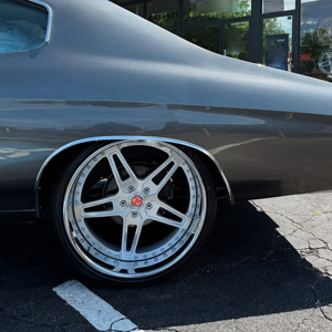 Jantes forgées SJ 2 pièces à déport profond, finition chromée usinée, 20, 22, 24 pouces, 5x127, pour véhicules Old School <span class=keywords><strong>Lowrider</strong></span> et Cadillac Brougham classiques - Product Image 5