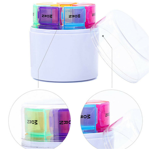 Vòng 4 lần cầu vồng hàng tuần thuốc thuốc trường hợp 28 trường hợp hàng ngày thuốc hộp 28 ngăn thuốc tổ chức cho vitamin y học - Product Image 3