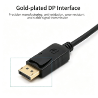   Câble adaptateur DP 4K mâle vers femelle pour sortie vidéo et synchronisation audio-vidéo, compatible ordinateur portable, PC, TV, moniteur, projecteur