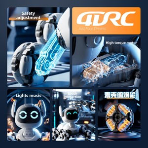 <span class=keywords><strong>Robot</strong></span> Cane Telecomandato a Otto Ruote Y9 per Bambini, <span class=keywords><strong>Giocattolo</strong></span> Elettronico Intelligente con Luci e Suoni, Ricarica Wireless, per Età 8-13 Anni - Product Image 2