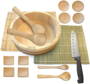 Kit de fabrication de <span class=keywords><strong>sushi</strong></span> en bambou OEM, paquet de 15 accessoires pour <span class=keywords><strong>sushi</strong></span> et couteau à <span class=keywords><strong>sushi</strong></span> - Product Image 2