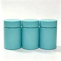 Pot en plastique pour huile et pilules, 60 ml et 120 ml, bleu et blanc, anti-odeur, avec couvercle sécurité enfant, pour joints.