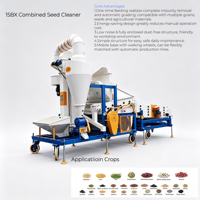 Nettoyeur de graines industriel combiné, machine de traitement des graines, machine de nettoyage de grains haute efficacité, usine de traitement et de nettoyage des grains