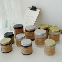 Bougie parfumée artisanale de haute qualité en gros, en cire de soja, dans un récipient en verre pour aromathérapie
