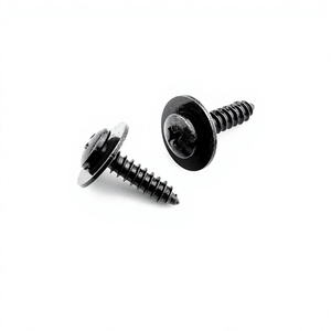 Tornillos autorroscantes de cabeza Phillips negros 6x18 métricos para fijaciones metálicas, piezas de modificación de guardabarros de coche, clips de tornillos de hierro - Product Image 1