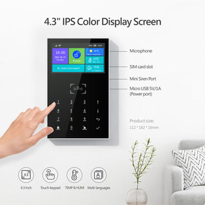 4.3 inch màn hình cảm ứng <span class=keywords><strong>LCD</strong></span> tuya cuộc sống thông minh App dân cư báo động không dây 4 gam <span class=keywords><strong>GSM</strong></span> Wifi kẻ xâm nhập hệ thống báo động PST-PG109-4GEU - Product Image 4