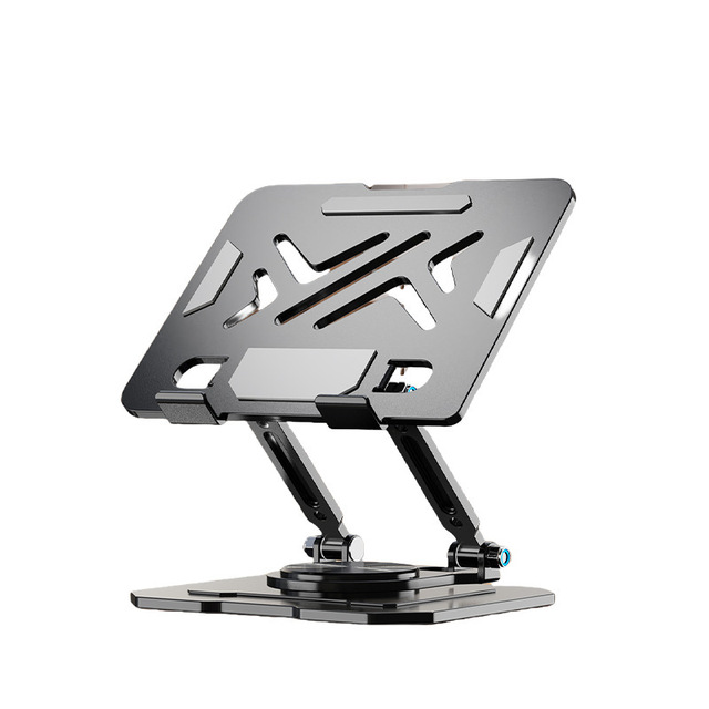 360 Degree Rotatable Foldable Laptop & Tablet Stand with Durable Metal Material Eco-Friendly Tabletop Design Portable Adjustable