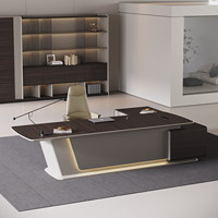 Chaise de bureau de direction Advanced Sense, combinaison moderne pour bureau à domicile, bureau modulaire en bois écologique pour une personne