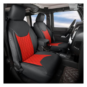 Housses de siège en cuir imperméables et durables, ensemble complet pour Jeep Wrangler Unlimited Pickup Truck 2007-2017, accessoires intérieurs pour sièges - Product Image 1