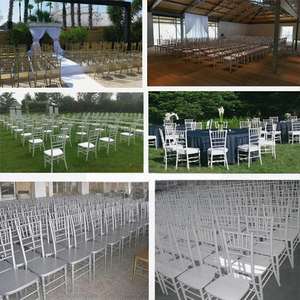 Toptan sıcak satmak <span class=keywords><strong>Tiffany</strong></span> reçine Chiavari sandalye ile Pu deri minder Chiavari düğün sandalyesi - Product Image 5