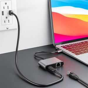 4 en 1 <span class=keywords><strong>USB</strong></span> tipo <span class=keywords><strong>C</strong></span> a Rj45 Gigabit <span class=keywords><strong>Ethernet</strong></span> Lan 1000Mbps tarjeta de red con cable PD 100W tipo <span class=keywords><strong>C</strong></span> <span class=keywords><strong>USB</strong></span> 3,0 <span class=keywords><strong>HUB</strong></span> convertidor de estación de acoplamiento - Product Image 2