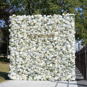 Décor mural Chiara pour douche, avec panneau de roses artificielles, design vigne matinale, à suspendre, pour événements, plantes artificielles - Product Image 3