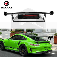 Aileron arrière double pont style GT3RS en fibre de carbone sèche pour Porsche 991.1 991.2 avec surface époxy hautement polie