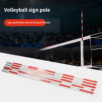 Ensemble d'antennes de filet de volley-ball en fibre de verre, ruban de marquage de limite, accessoires officiels pour filet de volley-ball pour la compétition et l'entraînement