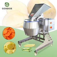 Grote 2000kg/uur gember- en aardappelversnipperaar/snijmachine