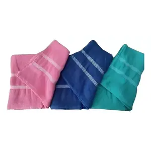 Serviettes de bain Leslie 100% coton, tailles assorties, couleur unie, rectangulaires, tissées, pour adultes - Product Image 6