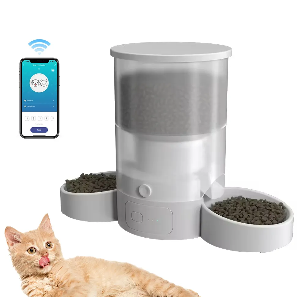 LovePaw doppio ciotole Smart automatico distributore alimentatore elettrico Auto per animali domestici alimentatori a tempo alimentatori con fotocamera ciotola per cani