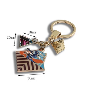 Llavero de Metal con Colgante de Pirámide de Dragón de Dibujos Animados en 3D, Esmalte Suave, Recuerdo, Regalo - Product Image 3