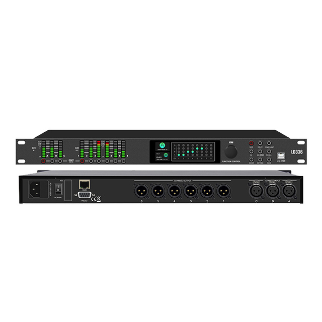 LD336 Professional Audio DriveRack 3 Input 6 Output Speaker Management System Audio Equalizer for Stage Sound Equipment