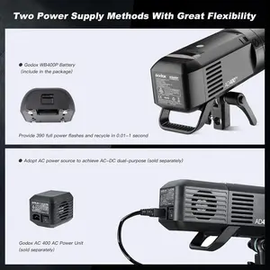 Flash extérieur tout-en-un <span class=keywords><strong>Godox</strong></span> <span class=keywords><strong>AD400Pro</strong></span> 400Ws GN72 TTL 1/8000s HSS 2.4G X System <span class=keywords><strong>Witstro</strong></span> pour la photographie avec appareil photo Sony Nikon Canon - Product Image 5