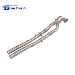 Downpipe FlowTech de alto flujo y rendimiento de 200 celdas con acabado pulido espejo y OPF para Audi RS3 2.5T 8Y - Product Image 1