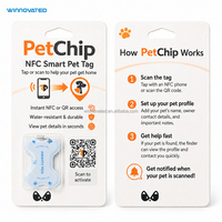 Etiquetas de Identificación Personalizadas con Chip NFC y Código QR para Perros y Gatos