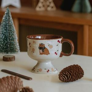 Taza <span class=keywords><strong>de</strong></span> Café <span class=keywords><strong>de</strong></span> Cerámica con Diseño <span class=keywords><strong>de</strong></span> Castor Pequeño, Color Marrón Cálido, Estilo Vintage, <span class=keywords><strong>de</strong></span> Lelyi, para Desayuno, Apta para Lavavajillas y Microondas - Product Image 6