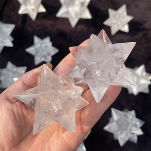 Figura de estrella Merkaba de cristal Natural tallada a mano, cuarzo transparente curativo, talla de estrella Merkaba <span class=keywords><strong>para</strong></span> Decoración - Product Image 5