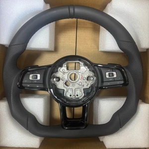 Volante in pelle sportiva nera per Volkswagen VW <span class=keywords><strong>Golf</strong></span> 7.5 <span class=keywords><strong>Golf</strong></span> 7 MK7 <span class=keywords><strong>Golf</strong></span> <span class=keywords><strong>6</strong></span> MK6 Arteon Jetta Scirocco <span class=keywords><strong>accessori</strong></span> auto - Product Image 4