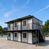 Maison conteneur pour camp minier avec salle de bain privée, unité de logement isolée en laine de roche pour le logement des travailleurs sur site minier