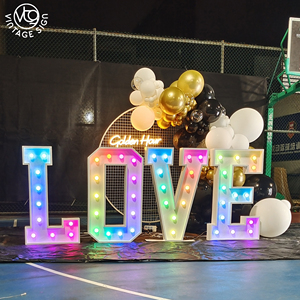 <span class=keywords><strong>Location</strong></span> de lumières Alphabet de mariage Chapiteau d'amour géant Lettres Chiffres Anniversaire Led 4ft Chapiteau Lettres Lumière Grand Signe d'amour - Product Image 1