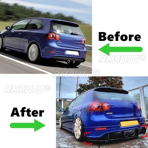 Glossy Black <b>Car</b> Rear Bumper <b>Diffuser</b> Lip Splitters Spoiler Rear Bumper Protector for Volkswagen Golf 5 MK5 R32 2005-2008 - Product Image 3