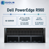 Serveur Rack Dell PowerEdge R960 pour Virtualisation Cloud d'Entreprises, 4U, 4-Socket Xeon, DDR5, NVMe PCIe Gen5