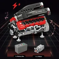 Reobrix 33016 SP3 Motorizado, Modelo de Simulación de Motor, Bloques de Construcción con Accionamiento Eléctrico, Piezas Técnicas de Automóviles, Juguetes de Regalo, 1240 Piezas