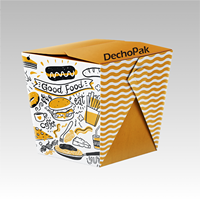 Caja de pollo frito personalizada con asa, fiambreras para llevar impresas reciclables, embalaje con logotipo para restaurante de comida rápida