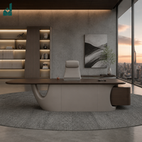 Bureau de travail minimaliste moderne de luxe en panneaux de bois, table d'ordinateur convertible sur mesure pour bureau, maison, hôpital