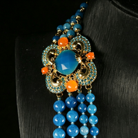 Collier vintage multi-brins perlé avec pierres précieuses, collier superposé bohème de luxe, bijou de fête, cadeau