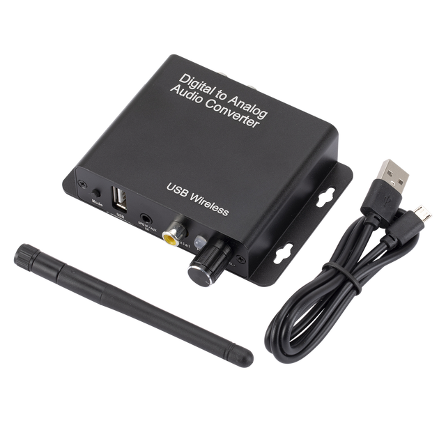 Digital to Analog for 5.0 Receiver with Fiber Coaxial and 3.5mm Outputs FCC/CE/RoHS Certified