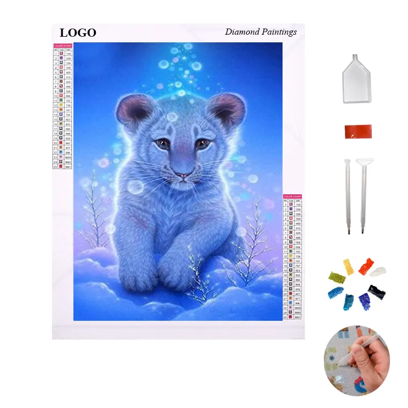 Dropshipping Broderie Diamant Points Peinture Animal Mosaïque Photo Personnalisée Cadeau Personnalisé