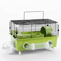 Grande cage pour cochon d'Inde d'extérieur en grillage métallique, cage d'élevage pour hamster avec roue de course