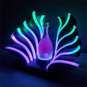 Longstargift 2025 nouveau LED casier à vin personnalisé lumineux présentateur de bouteille de casier à vin pour boîte de nuit Led affichage de bouteille - Product Image 6