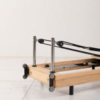 Machine de Pilates pliable en bois de chêne massif - Durable, réglable pour la maison, la salle de sport, la musculation, portable, système multi-ressorts