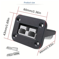 Conector de 50A Conector de batería tipo enchufe gris Conector de 50A Enchufe de 100 amperios a M8