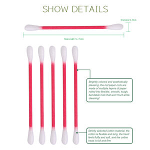 Hisopos de Algodón Desechables Kanmine con Palitos de Papel, Hisopos de Algodón de Doble Punta para Maquillaje y Cuidado de <span class=keywords><strong>la</strong></span> <span class=keywords><strong>Piel</strong></span>, Multiusos, Empaquetados <span class=keywords><strong>en</strong></span> Blíster - Product Image 3